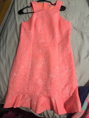 Lilly Pulitzer Coral Pink Textured Dress